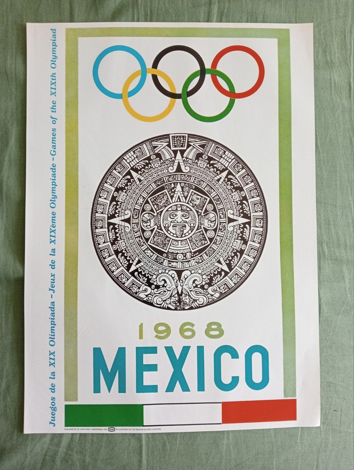Olympische Spelen Mexico 1968 Poster, Verzamelen, Posters, Gebruikt, A1 t/m A3, Ophalen of Verzenden
