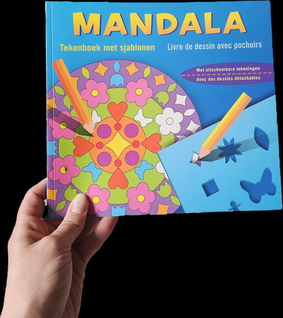Mandala tekenboek met sjablonen | Creatief & ontspannend, Ophalen of Verzenden, Boek of Gids
