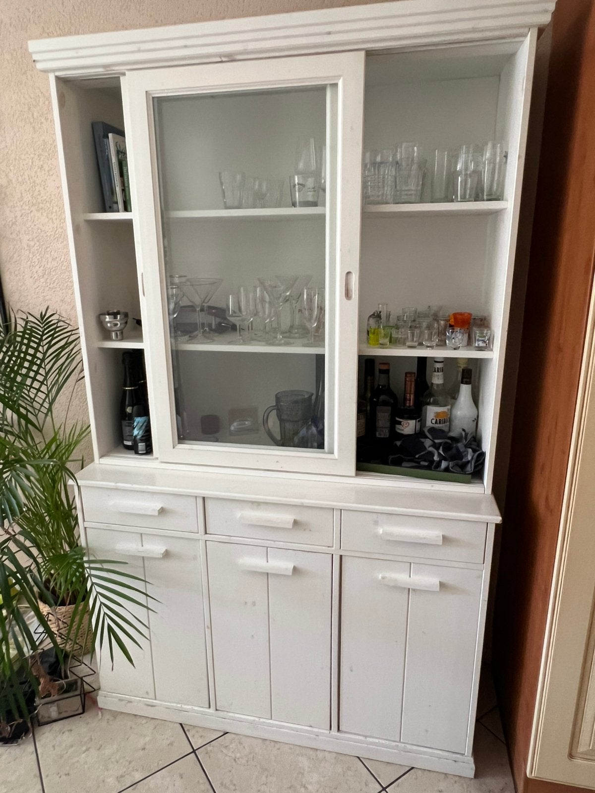 Servies kast, Huis en Inrichting, Kasten | Buffetkasten, Ophalen of Verzenden, Gebruikt, 25 tot 50 cm