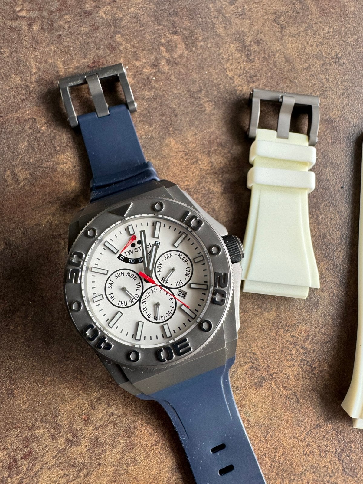 Tw steel CEO Diver automaat horloge, Ophalen of Verzenden, Zo goed als nieuw, Leer, Overige merken