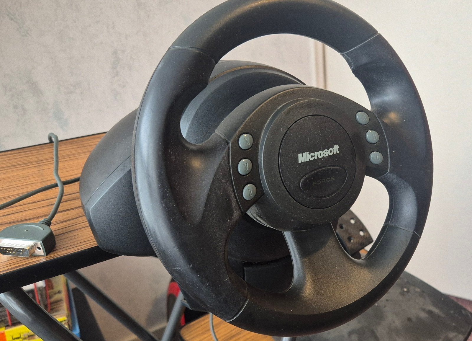 Microsoft Force Feedback Racestuur voor PC, Racestuur, Gebruikt, Microsoft, Force feedback