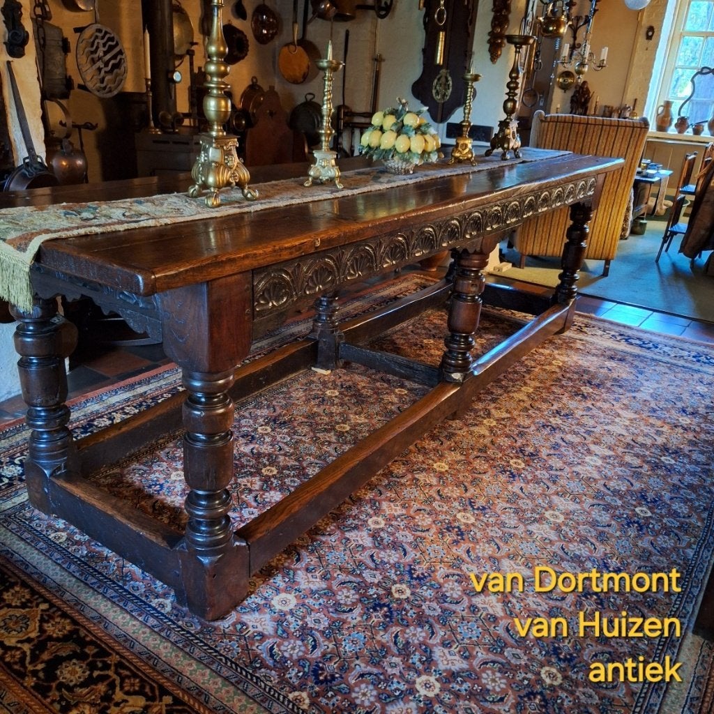 Engelse Refectory table ca1650., Antiek en Kunst, Ophalen