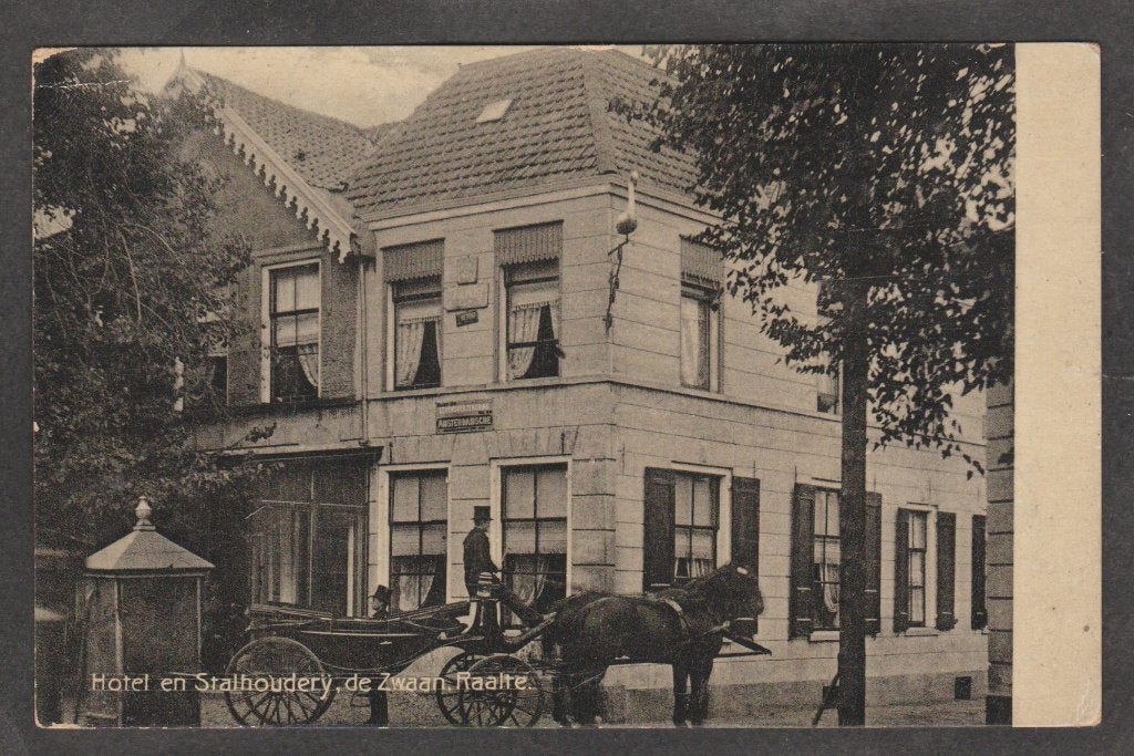 raalte  hotel en stalhouderij  de zwaan, Verzenden, Voor 1920, Gelopen, Overijssel