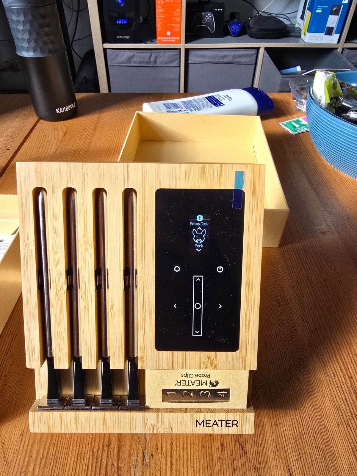 Meater Block: Draadloze slimme vleesthermometer met 4 probes, Ophalen of Verzenden, Zo goed als nieuw
