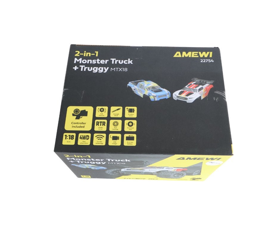 Amewi / Hyper Go MTX18 2-in-1 1/18 rc auto, Elektro, Verzenden, Auto offroad, Nieuw