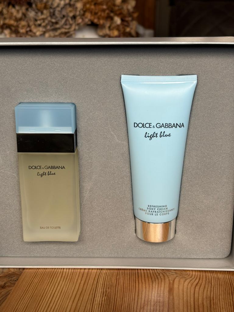 Dolce & gabanna light bleu dames geschenkset, Ophalen of Verzenden, Nieuw