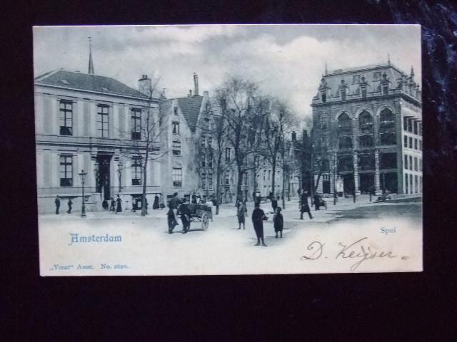 Amsterdam Spui  (Vivat 2620), Ophalen of Verzenden, Voor 1920, Noord-Holland