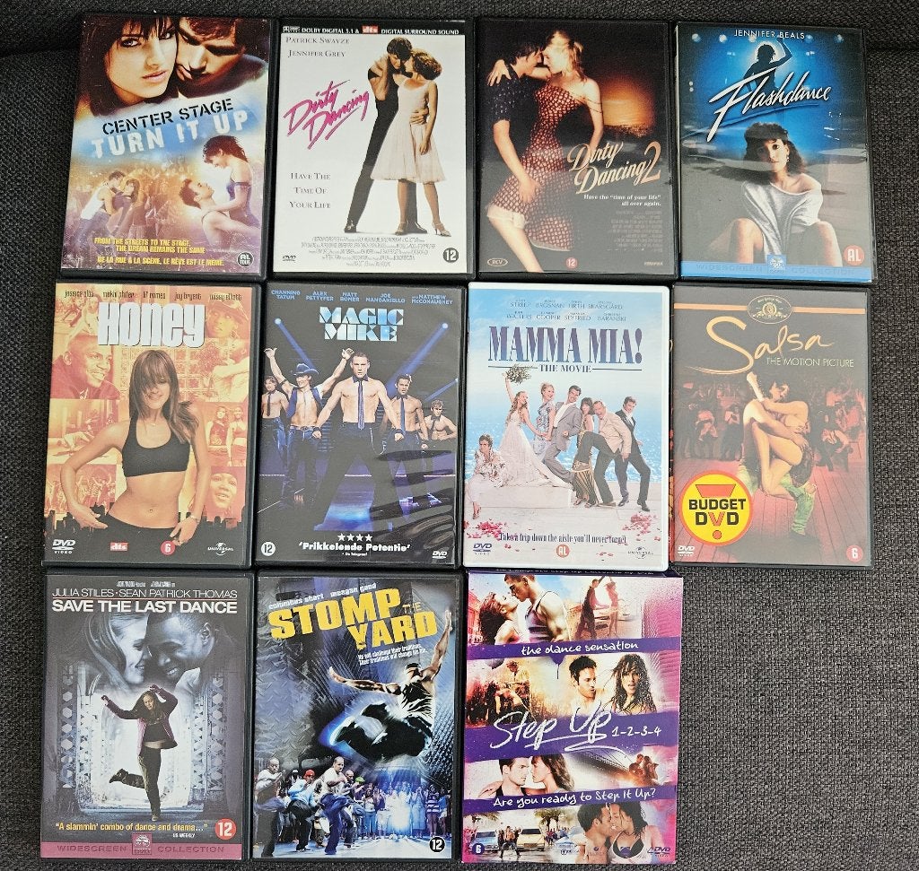 Diverse dansfilms op DVD en een boxset - in zeer nette staat, Alle leeftijden, Ophalen of Verzenden, Zo goed als nieuw