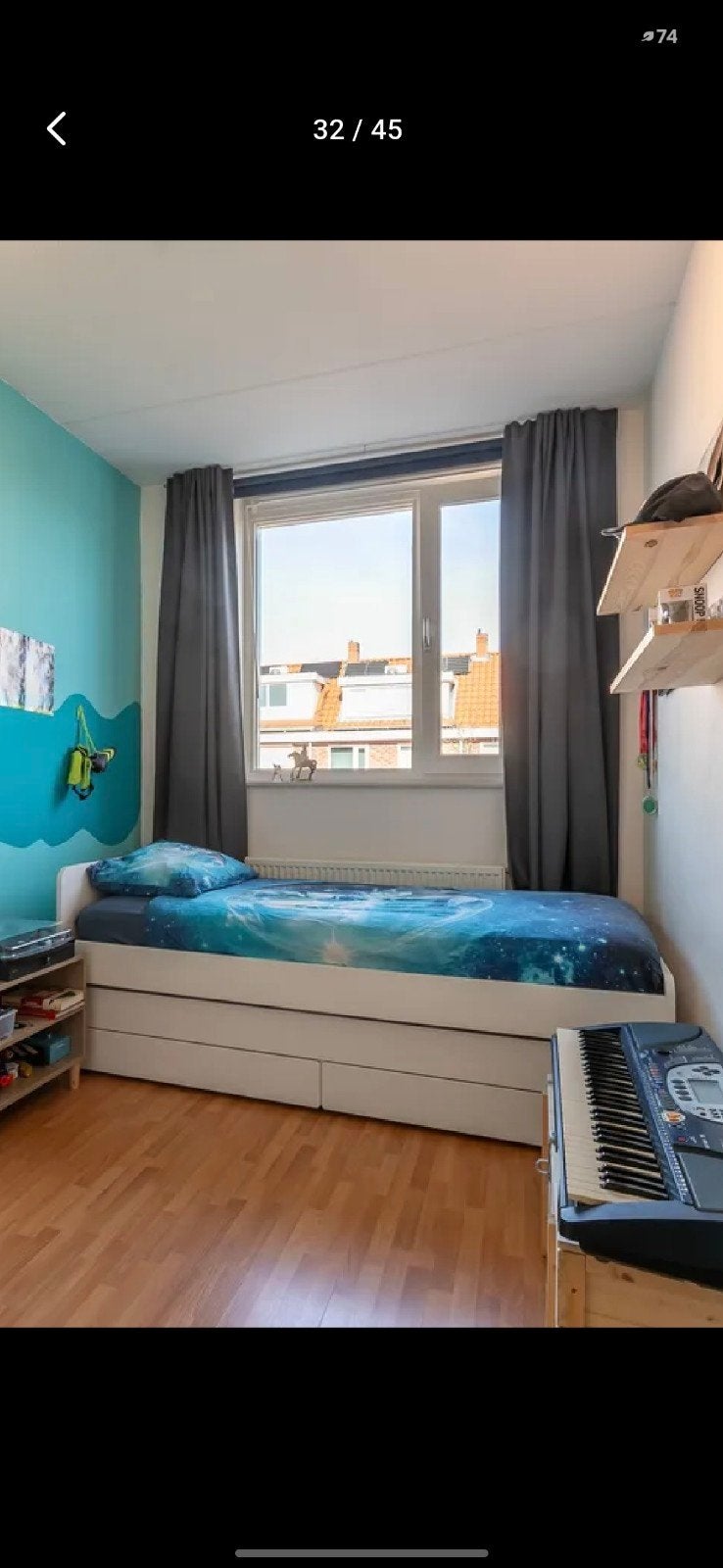 IKEA SLÄKT eenpersoonsbed met onderbed én 2 matrassen, Huis en Inrichting, Slaapkamer | Bedden, Ophalen, 90 cm, Eenpersoons, Wit