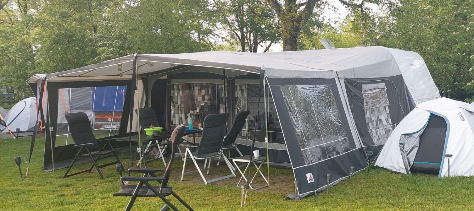 Dorema Garda 300 XL + Dorema Parma luifel (mt 13), Caravans en Kamperen, Ophalen, Gebruikt
