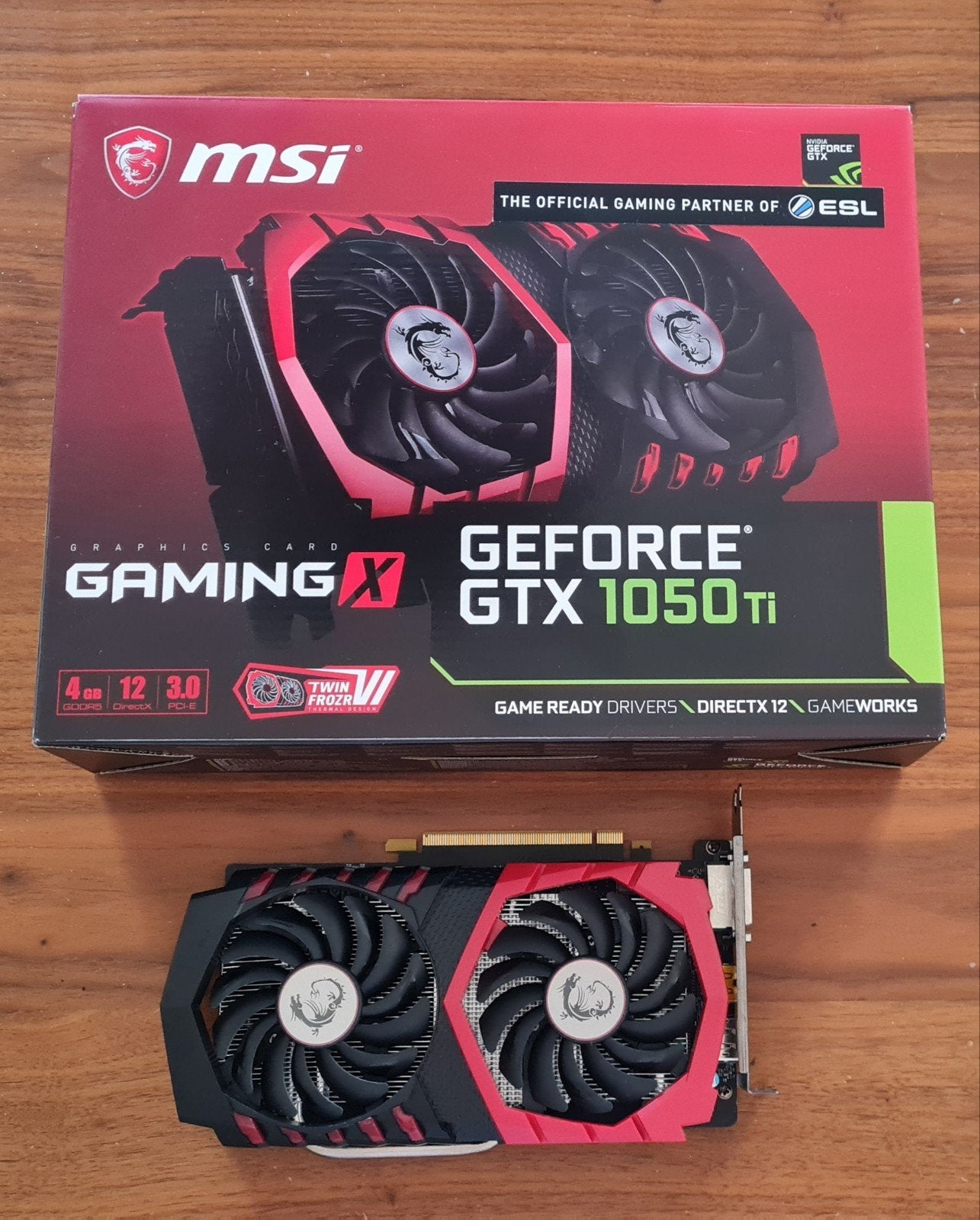 MSI GeForce GTX 1050 Ti Gaming X 4GB GDDR5 Videokaart, PCI-Express 3, HDMI, Ophalen of Verzenden, Nvidia