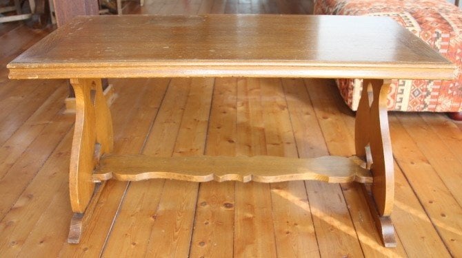 Kloostertafel, Huis en Inrichting, Ophalen, Gebruikt, 50 tot 100 cm, Eikenhout