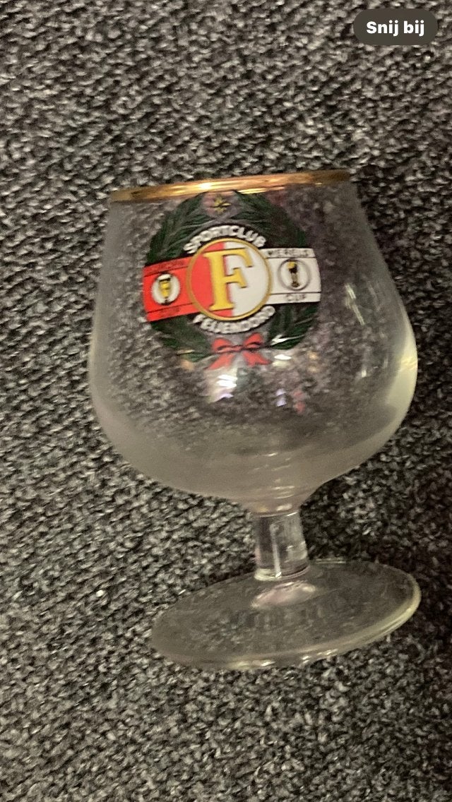 glas feyenoord rotterdam cognac glaasje, Verzamelen, Ophalen of Verzenden, Zo goed als nieuw, Feyenoord, Overige typen