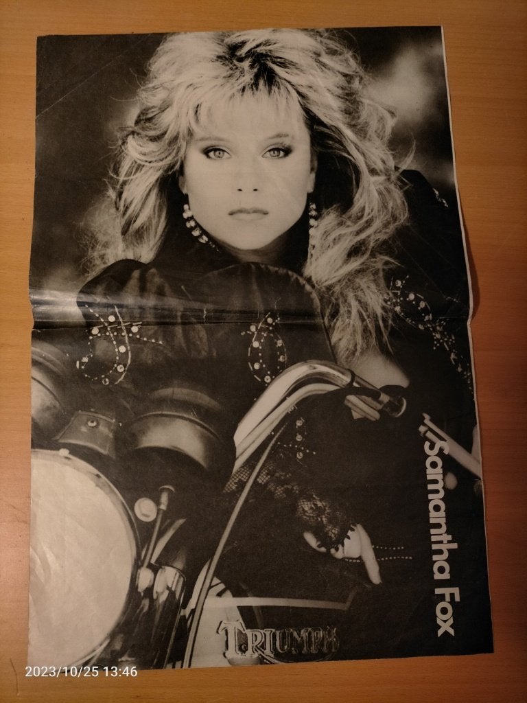 poster samantha fox - run dmc, Ophalen of Verzenden, A1 t/m A3, Film en Tv