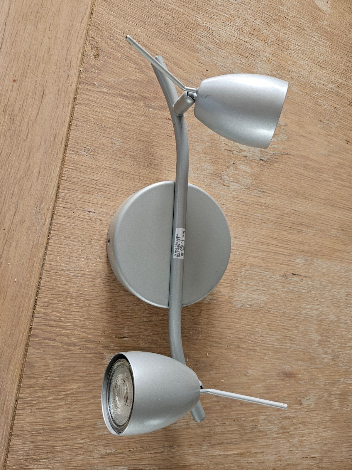 Moderne plafondspot met twee verstelbare spots, Huis en Inrichting, Ophalen, Gebruikt, GU10, LED