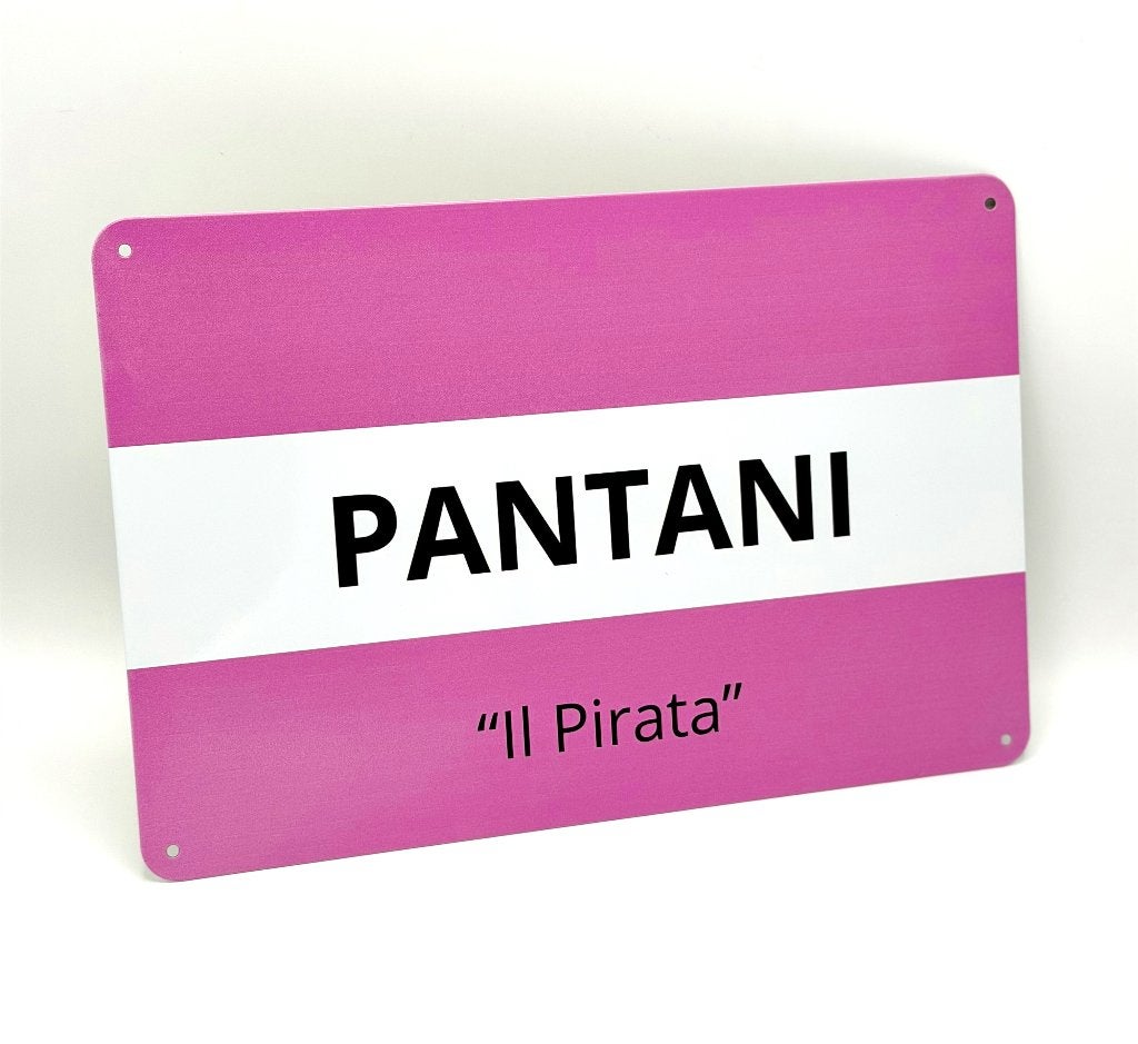 Pantani bord | Bianchi racefiets | 20x30cm, Verzamelen, Ophalen of Verzenden, Nieuw, Reclamebord