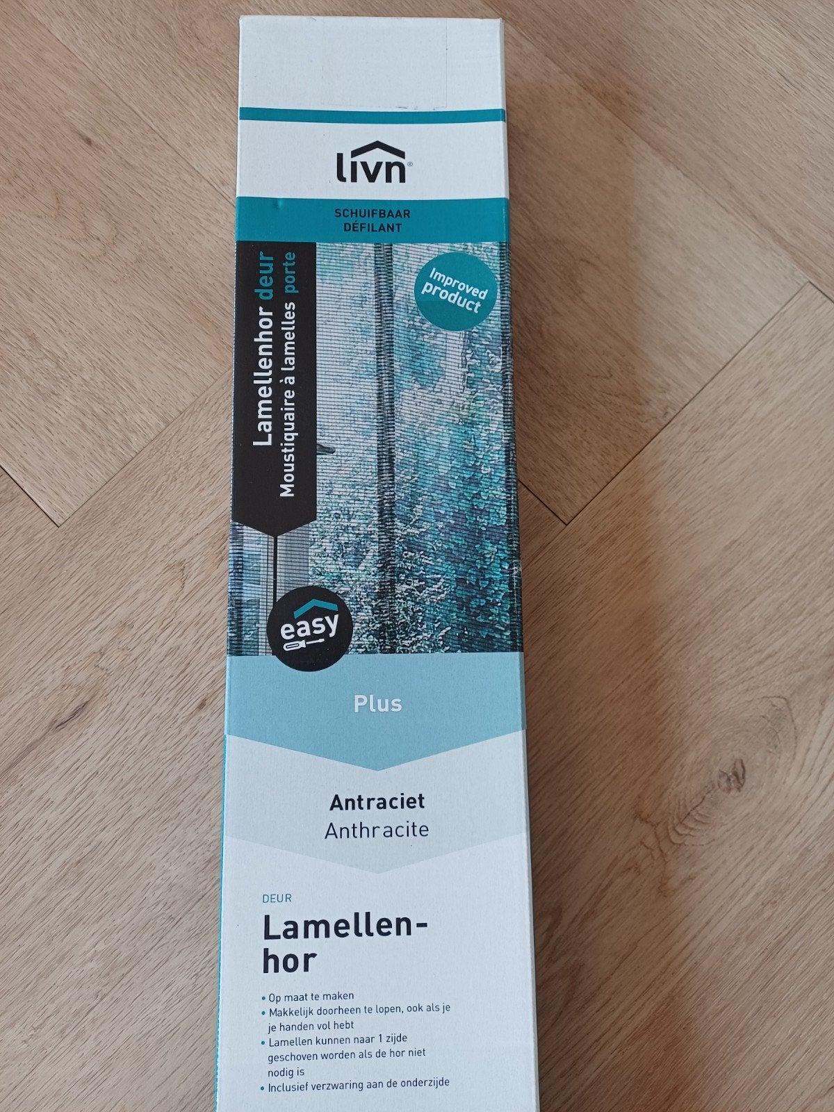 Nieuwe Livn Lamellenhordeur Antraciet (95x235cm), Doe-het-zelf en Verbouw, 80 tot 100 cm, 215 cm of meer, Hordeur, Nieuw