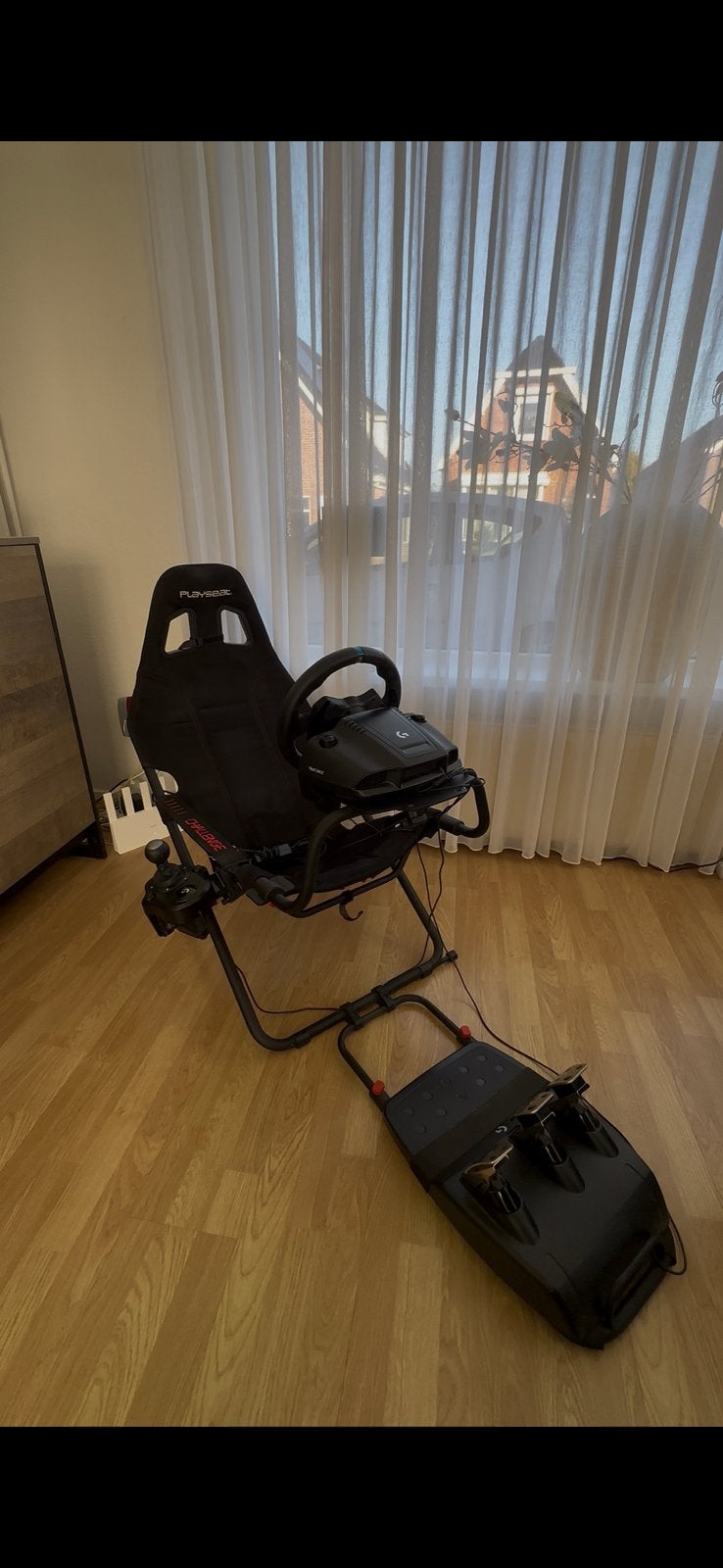Logitech G923 + Playseat Challenge + Shifter (Xbox & PC), Spelcomputers en Games, Ophalen, Zo goed als nieuw, Stuurtje of Sportattribuut
