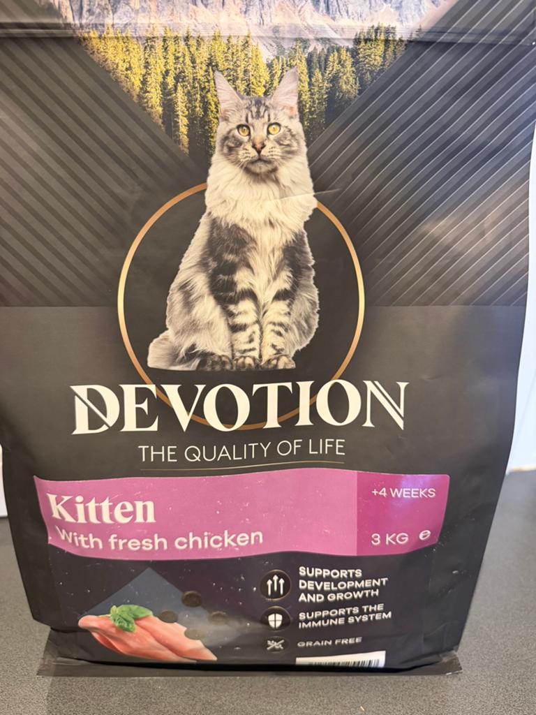 Kittenvoer ( kat ) Devotion 3 kg, Dieren en Toebehoren, Dierenvoeding, Ophalen, Kat