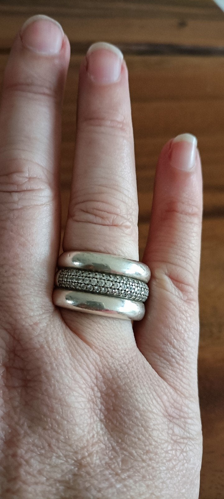 zilveren ring van ti sento maat 58, Ophalen of Verzenden, Zo goed als nieuw, Dame, Zilver