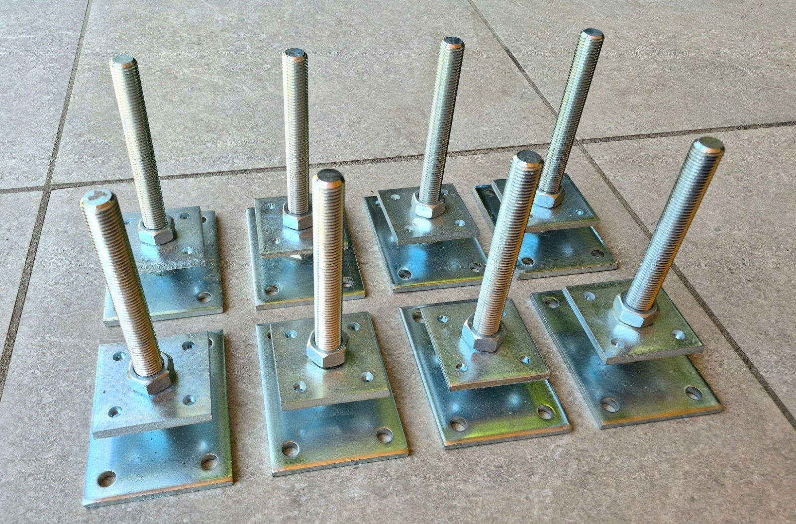 Verstelbare paalhouders 80x80/100x140mm (8 stuks), Ophalen of Verzenden, Nieuw, 100 tot 250 mm, Overige typen