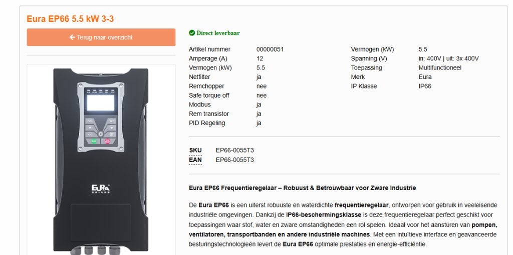 frequentieregelaar, Hobby en Vrije tijd, Elektronica-componenten, Ophalen of Verzenden, Nieuw