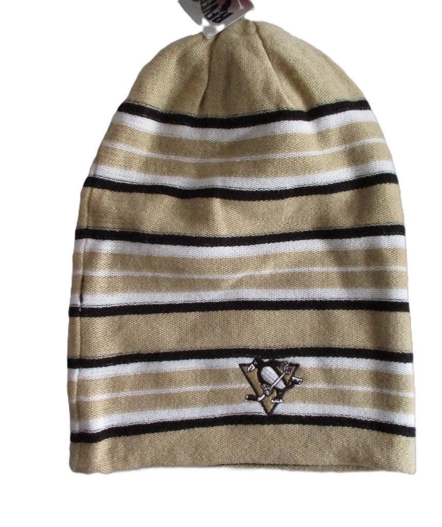 PITTSBURGH PENQUINS NHL REVERSIBLE REEBOK NHL BEANIE STRIPED, Sport en Fitness, Info@taurusvintage.nl, Weg en Land, Nieuw, Ophalen of Verzenden