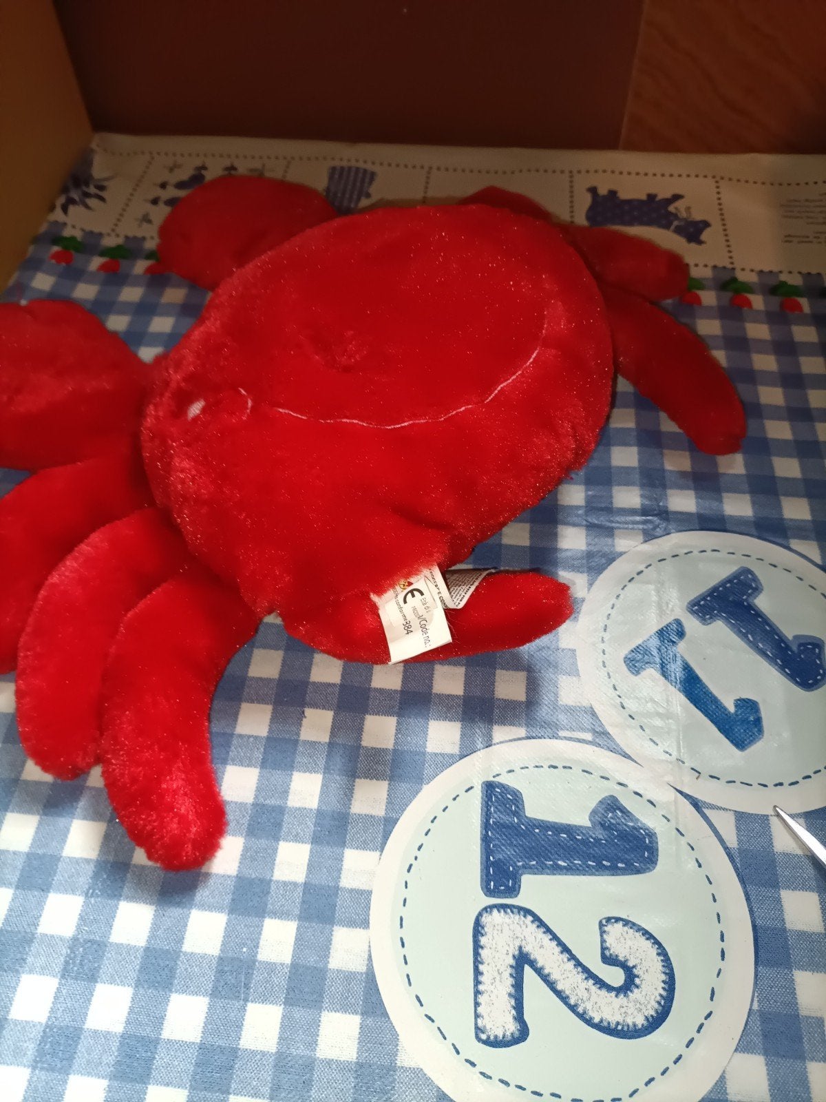 Krab knuffel rood De. Car2, Ophalen of Verzenden, Zo goed als nieuw, Overige typen