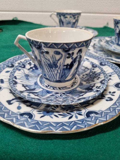 -	Kop en schotel en ontbijtbord lange lijs vintage, Ophalen of Verzenden, 'T Olde Gre-j, Info@toldegrej.nl, Endepoelstraat 20f Didam