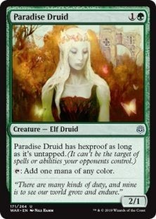 Magic:The Gathering - Paradise Druid (WAR) - Zo goed als nie, Verzenden, Zo goed als nieuw, Losse kaart