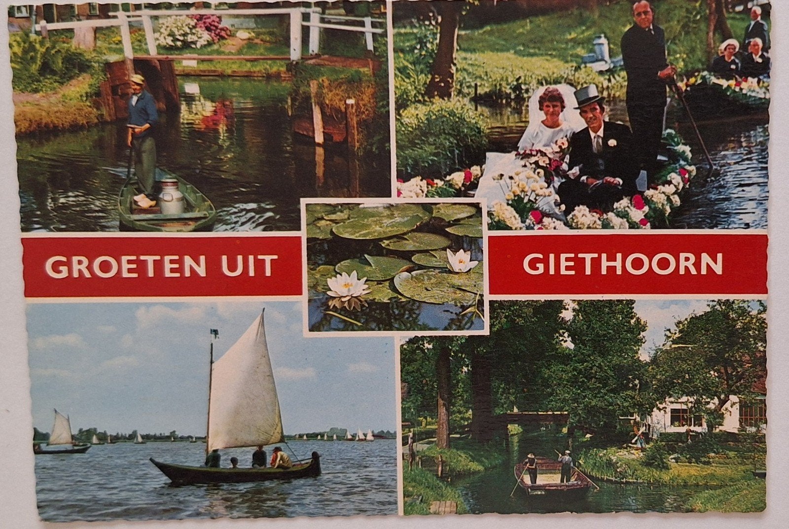 Ansichtkaart Groeten uit Giethoorn - Meulencolor, Ophalen of Verzenden, 1960 tot 1980, Ongelopen, Overijssel