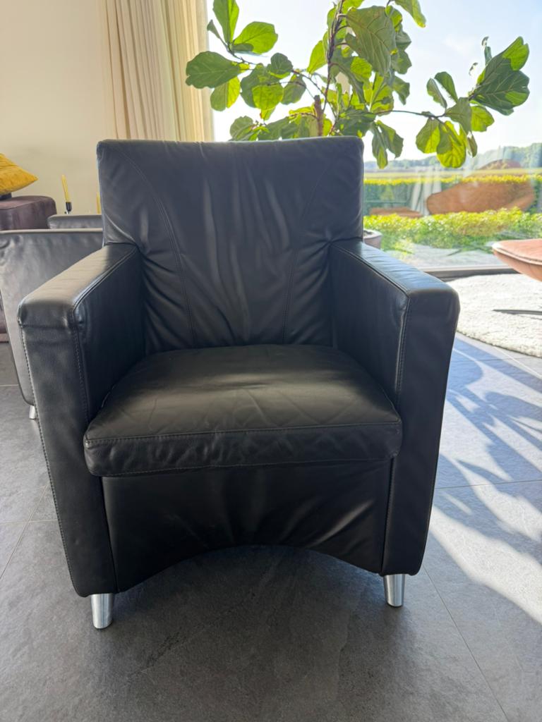 Leolux dolcinea stoelen zwart in uitstekende staat, Huis en Inrichting, Fauteuils, Ophalen, Zo goed als nieuw
