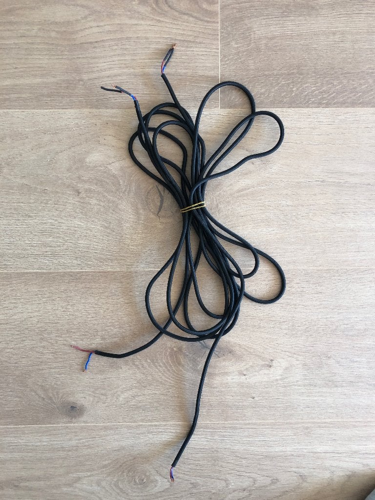 Lamp snoer zwart, Ophalen of Verzenden, Nieuw, Kabel of Snoer