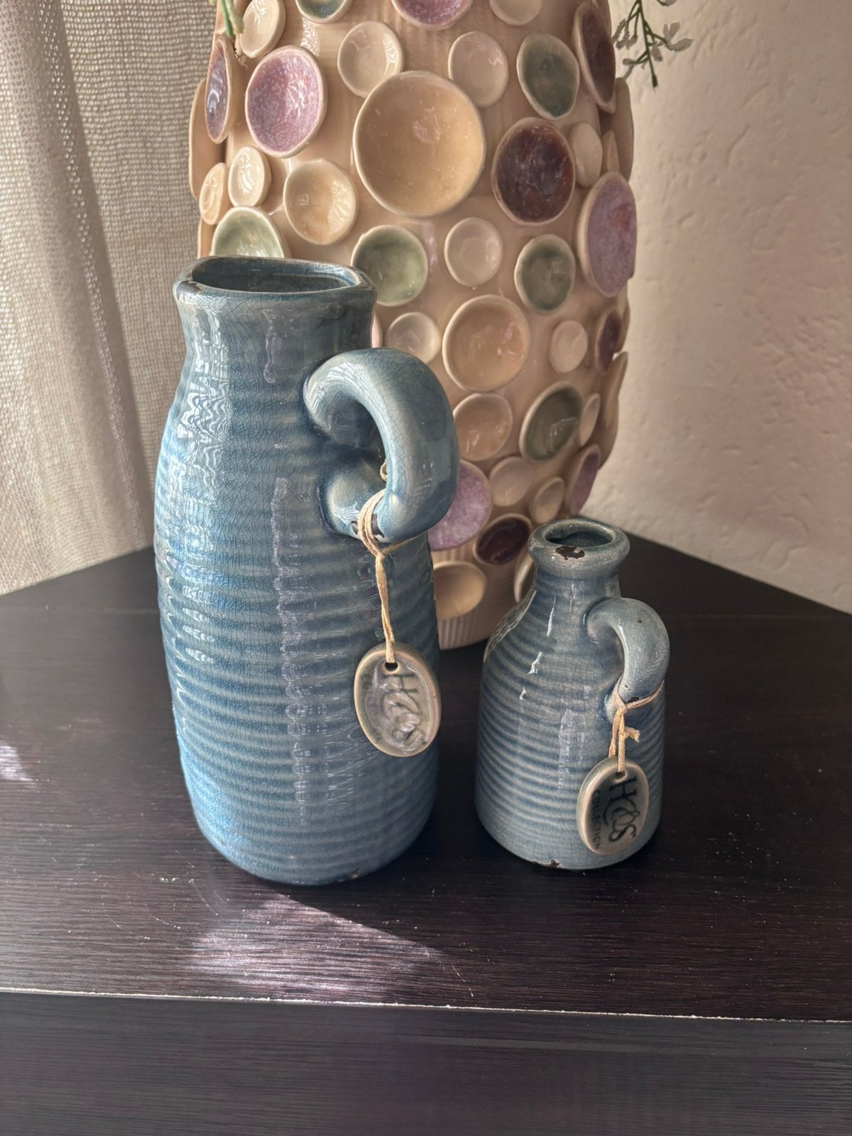 Vazen set Hos Collection decoratie landelijk, 24 cm, Geschikt voor droogbloemen, Gebruikt, Overige kleuren