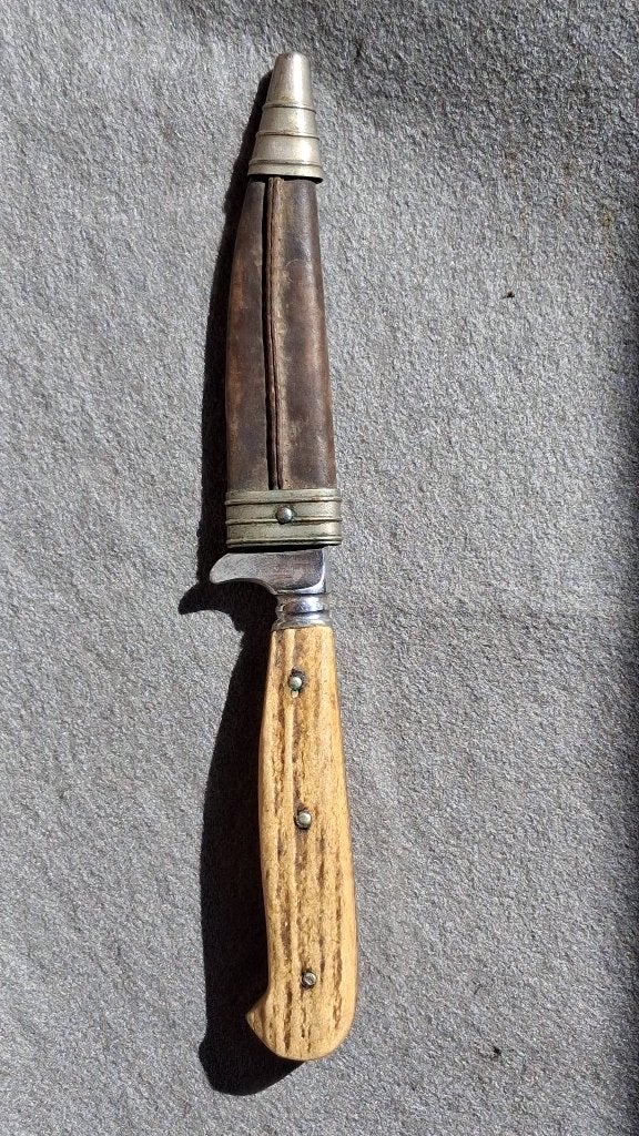 Jachtmes met handvat van hertshoorn, Antiek en Kunst, Verzenden