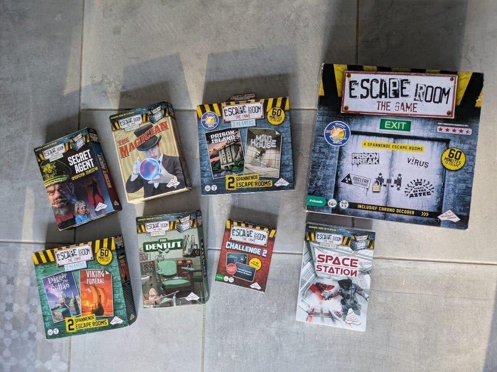 Escape room spel - groot pakket, Hobby en Vrije tijd, Gezelschapsspellen | Bordspellen, Ophalen of Verzenden, Zo goed als nieuw