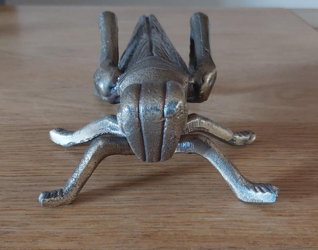 Decoratieve metalen sprinkhaan, Verzamelen, Ophalen, Zo goed als nieuw, Dier