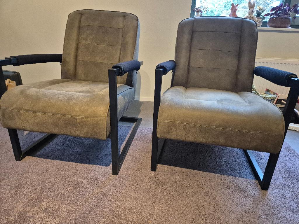 Fateuils, Huis en Inrichting, Fauteuils, Ophalen, 75 tot 100 cm, Zo goed als nieuw, Stof