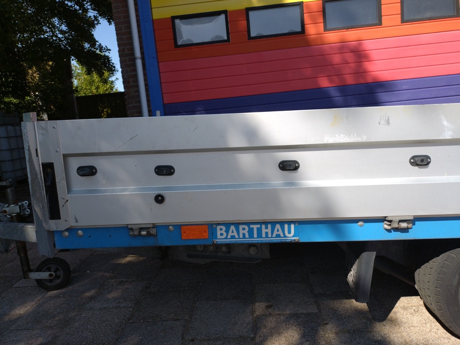 Robuuste Barthau aanhanger met oprijklep  maat 170 x 300 cm, Auto diversen, Aanhangers en Bagagewagens, Ophalen