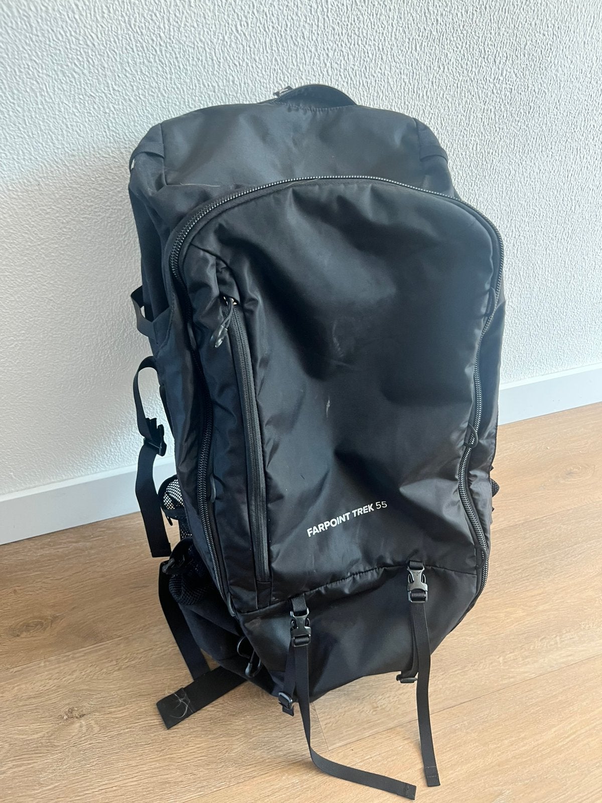 Osprey Farpoint Trek 55, 30 cm of meer, Gebruikt, Zwart, Minder dan 35 cm