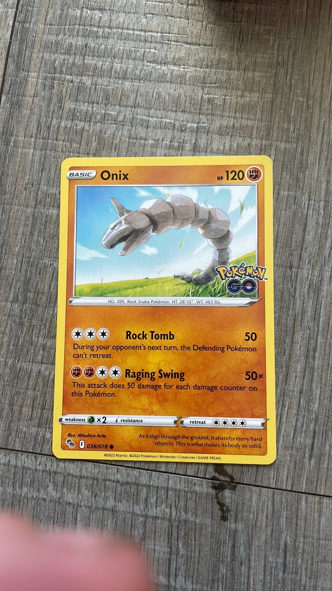 Onix pokemon go kaart, Ophalen of Verzenden, Zo goed als nieuw, Losse kaart