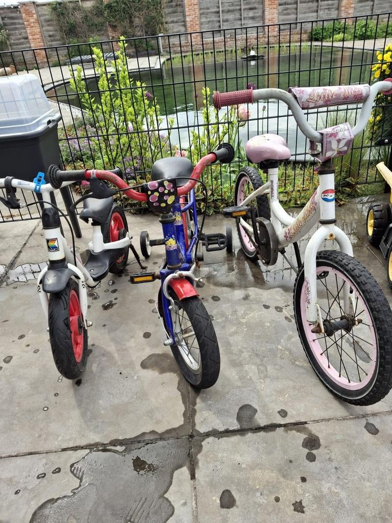 Kinderfietsen en trapvoertuigen set, Ophalen, Gebruikt, Loopfiets