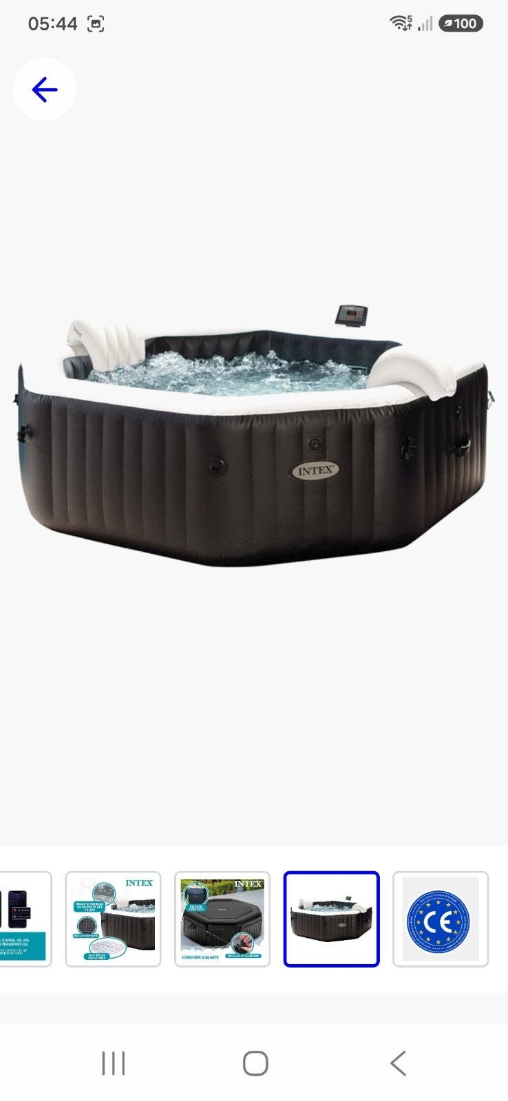 Intex purespa jet & bubble Opblaasbare Jacuzzi met App-bedie, Ophalen, Gebruikt, Filter, Opblaasbaar