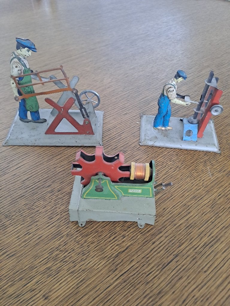 Oud blikken speelgoed stoommachine, Ophalen of Verzenden