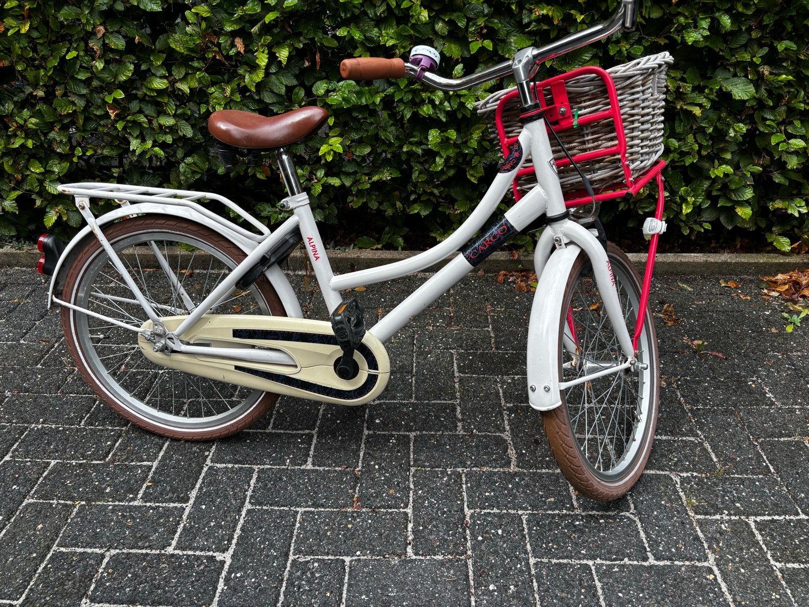 Alpina Cargo Meisjesfiets 20 inch - 6-8 jaar (115-125cm), Fietsen en Brommers, Fietsen | Meisjes, Ophalen, Gebruikt, Velgrem, Handrem