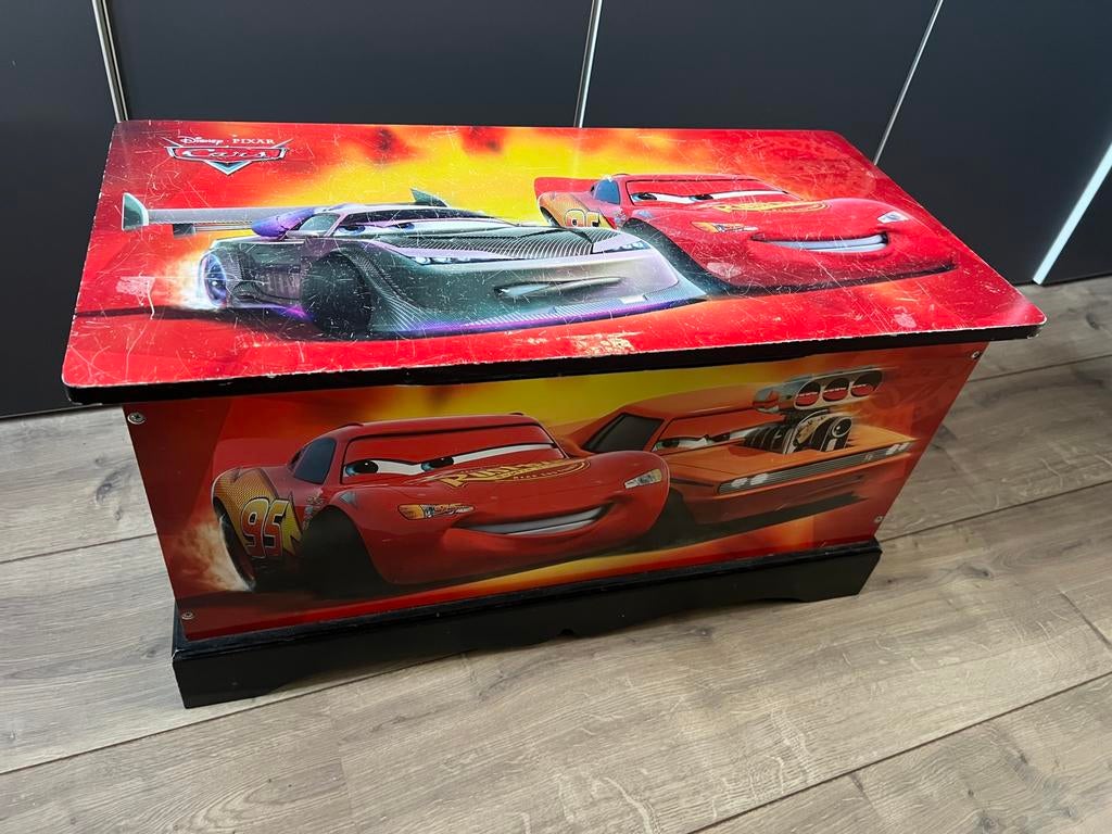 Speelgoedkist Cars Disney Pixar Lightning McQueen, Ophalen, Zo goed als nieuw, Overige typen