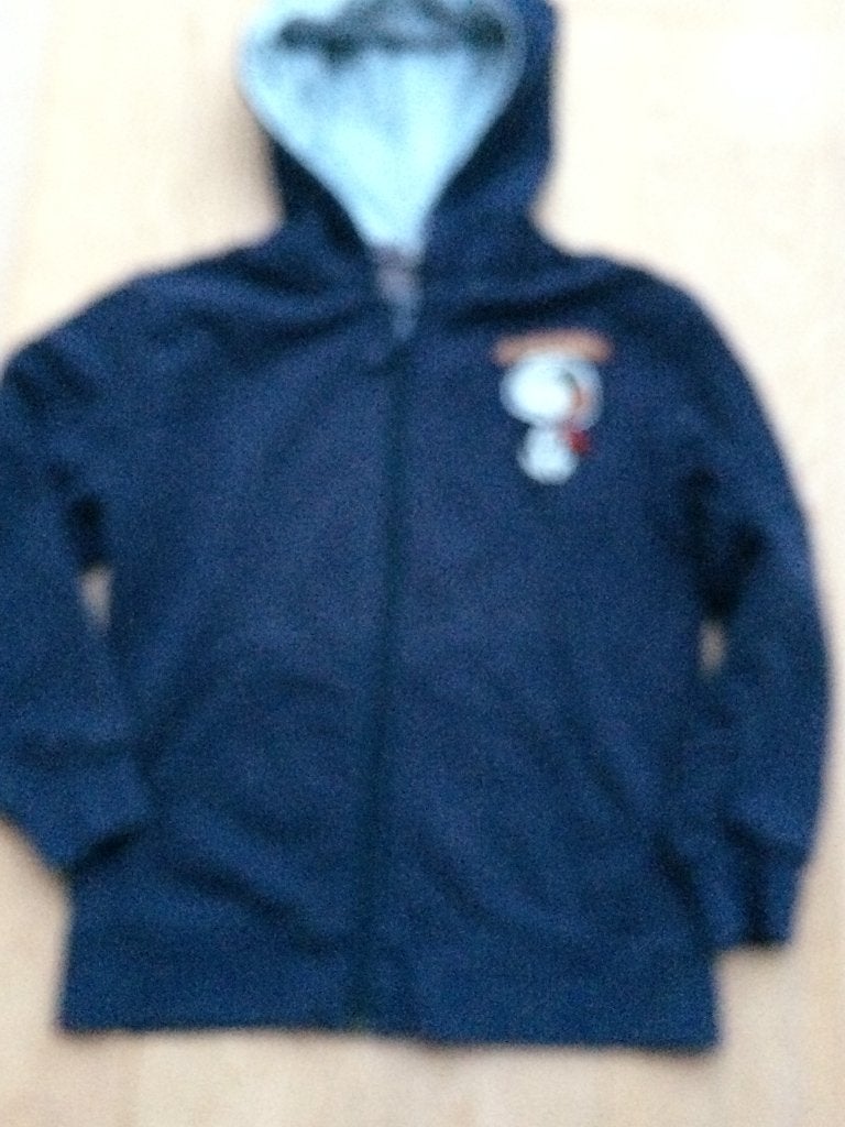 Leuk blauw vest van Snoopy maat 110/116 - nog netjes!, Snoopy, Gebruikt, Jongen of Meisje, Trui of Vest