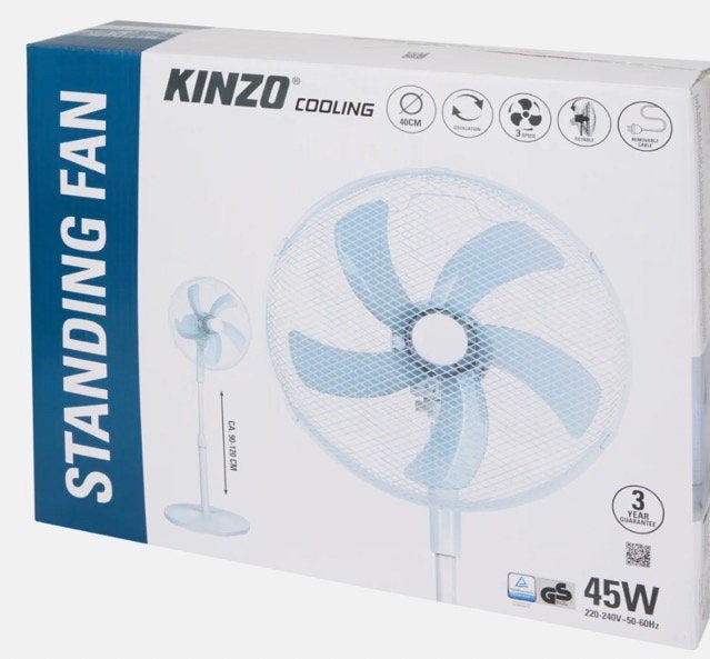 Nieuwe Kinzo Ventilator 35W -, Witgoed en Apparatuur, Ventilatoren, Nieuw, Statiefventilator, Ophalen of Verzenden