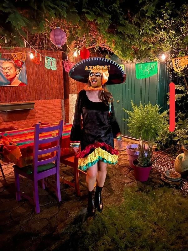 Jurk Carnaval Kostuum Mexicaanse outfit S/M, Kleding | Dames, Carnaval, Zo goed als nieuw, Kleding, Maat 36 (S)