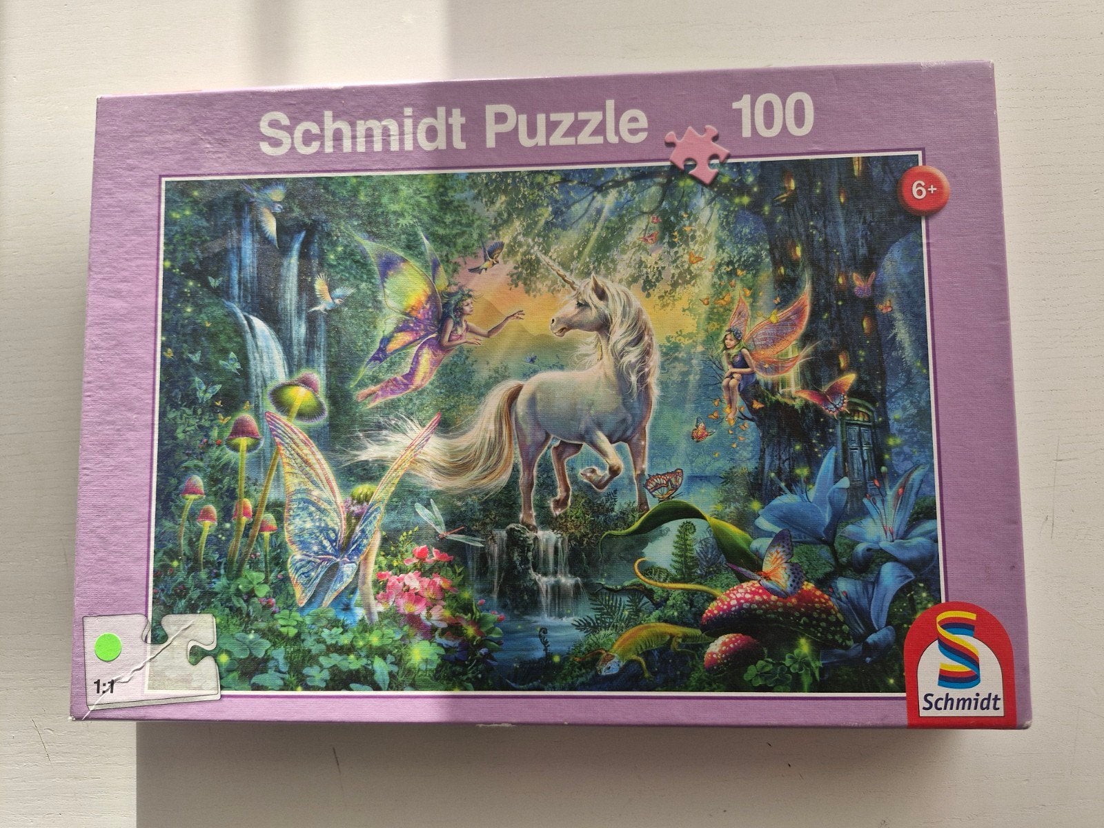 Schmidt Puzzle Eenhoorn & Feeën 100 stukjes. Kompleet., Ophalen, Meer dan 50 stukjes, Gebruikt, 6 jaar of ouder